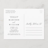 ソフトピンクの花の延期案内 案内ポストカード (裏面)