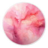 ソフトピンクの花の花びら セラミックノブ (正面)