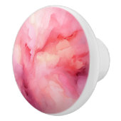 ソフトピンクの花の花びら セラミックノブ (右)