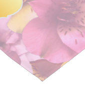 ソフトピンクの花イエローローズテーブルランナー ショートテーブルランナー (コーナー)