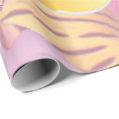 ソフトピンクの花イエローローズラッピング紙 ラッピングペーパー (ロールコーナー)