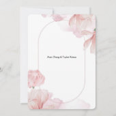 ソフトピンクの花フレーム招待状 招待状 (裏面)