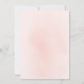 ソフトピンクの花ボホエレガントガールベビーシャワー 招待状 (裏面)