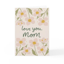 ソフトピンクの花マザーズデイカード