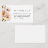 ソフトピンクの花柄オーダーメイド封入カード エンクロージャーカード (正面/裏面)