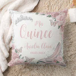 ソフトピンクの花柄シンデレラのスリッパQuinceañera XV クッション