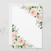 ソフトピンクの花柄卒業式招待状 招待状 (裏面)