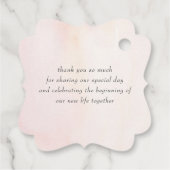 ソフトピンクの花結婚々ありがとう フェイバータグ (裏面)