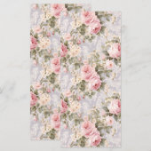 ソフトピンクの花 メニュー (正面/裏面)