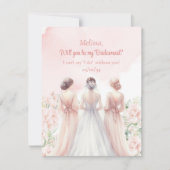 ソフトピンクの赤面バラユーカリプトゥスブライド花嫁 招待状 (正面)