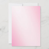 ソフトピンクの雪の結晶ブライダルシャワー招待2 招待状 (裏面)