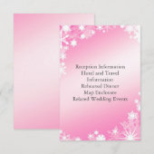 ソフトピンクの雪の花の同封カード エンクロージャーカード (正面/裏面)