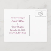 ソフトピンクの雪はがきを保存する 案内ポストカード (裏面)