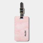 ソフトピンクの雲 – Dreamy Skyテクスチャ ラゲッジタグ (正面縦)