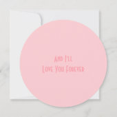 ソフトピンクは私のバレンタインバレンタインデーカード (裏面)