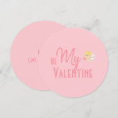 ソフトピンクは私のバレンタインバレンタインデーカード (正面/裏面)
