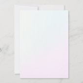 ソフトピンクアクソロトルテーマおもしろい子供の誕生日 招待状 (裏面)