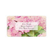 ソフトピンクアジサイのラベル ラベル (正面)