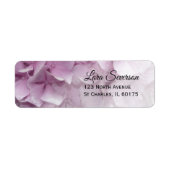 ソフトピンクアジサイフローラ差出人住所 ラベル (正面)