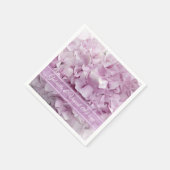 ソフトピンクアジサイ結婚ズ スタンダードカクテルナプキン (角)