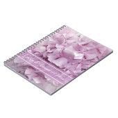 ソフトピンクアジサイ結婚ズ ノートブック (左側)