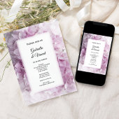 ソフトピンクアジサイ結婚ズ 招待状