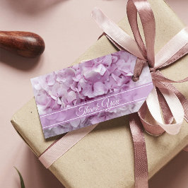 ソフトピンクアジサイ結婚式の引き出物ラベル ギフトタグ