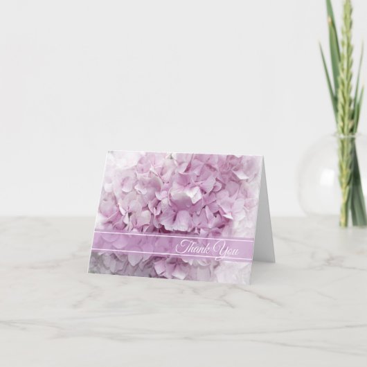 ソフトピンクアジサイ サンキューカード (正面)