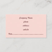 ソフトピンクアニマルプリント名刺 名刺 (裏面)