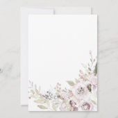 ソフトピンクウォーターエレガントカラーフローラ結婚のブライダル 招待状 (裏面)