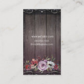 ソフトピンクウォーター色エレガントフローラシモダンック 名刺 (裏面)