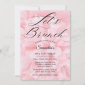 ソフトピンクエレガントクレッツブルンチ任意のイベントパーティー 招待状 (正面)