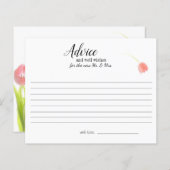 ソフトピンクエレガントチューリップアドバイスカード (正面/裏面)