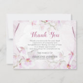 ソフトピンクオーキッド葬儀悔やみや弔慰 サンキューカード (正面)