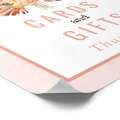 ソフトピンクカードとギフト秋の結婚式ポスター ポスター (角)