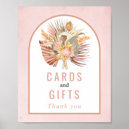 ソフトピンクカードとギフト秋の結婚式ポスター ポスター