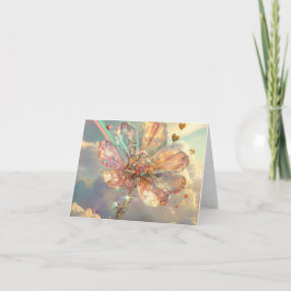 ソフトピンククリスタルフラワー シーズンカード