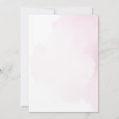 ソフトピンククロス&フローラガールバプティスインビタット 招待状 (裏面)