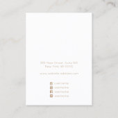 ソフトピンクグラデーションウオータカラーイヤリング表示ホルダー 名刺 (裏面)