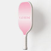 ソフトピンクグラデーション名前をカスタムする ピックルボールラケット (左)