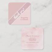 ソフトピンクサンキュースモールビジネスカード スクエア名刺 (正面/裏面)