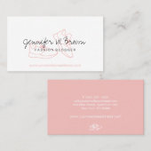 ソフトピンクシューズスポーツ衣服ファッションブロガー 名刺 (正面/裏面)