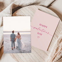 ソフトピンクスクリプトバレンタインデーカード