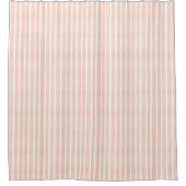ソフトピンクストライプ色 シャワーカーテン (正面)