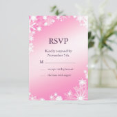 ソフトピンクスノーフレークRSVP 2 出欠カード (スタンド正面)
