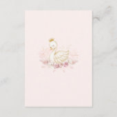 ソフトピンクスワンプリンセスバルーンブックベビー エンクロージャーカード (裏面)