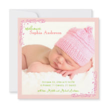 ソフトピンクスワールベビーガールフォト誕生