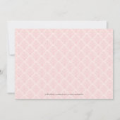 ソフトピンクダマスクセルティッククロスファースト聖体 招待状 (裏面)