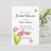 ソフトピンクチューリップシャワー招待状 (スタンド正面)