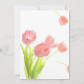 ソフトピンクチューリップシャワー招待状 (裏面)